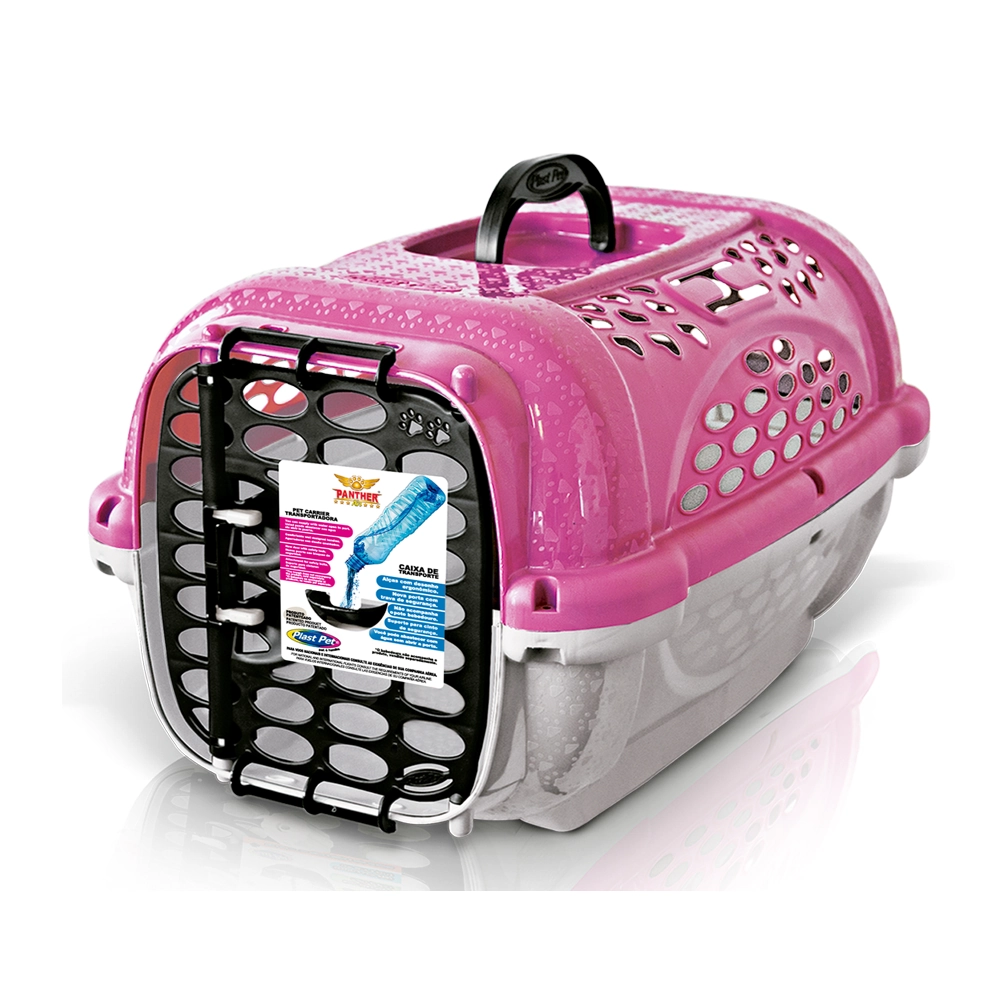 Caixa de Transporte Panther Rosa Plast Pet Nº 1