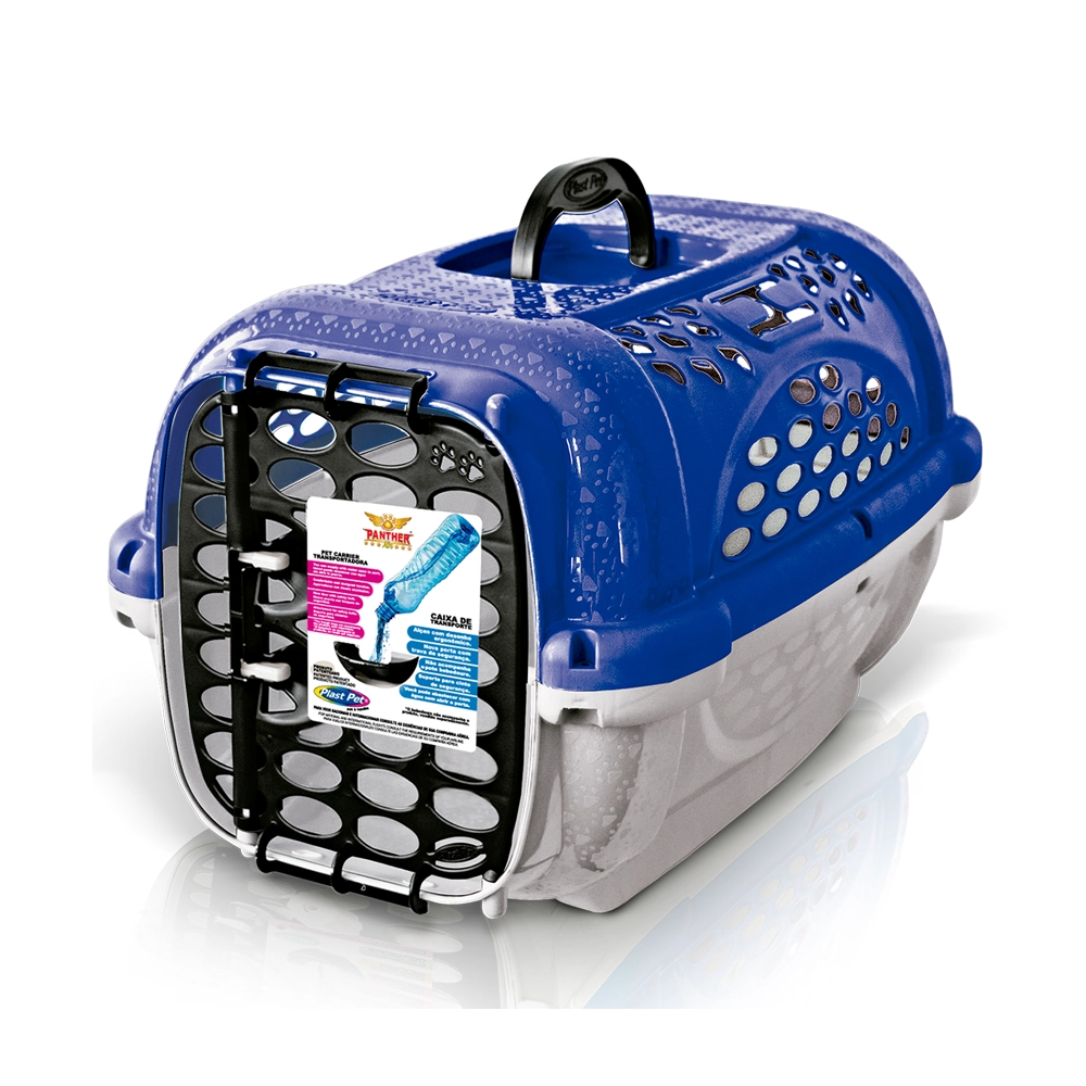 Caixa De Transporte Panther Azul Plast Pet Nâ 2