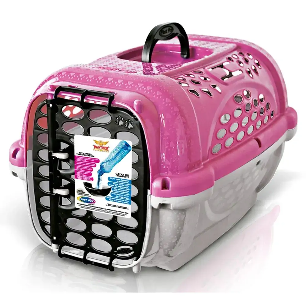 Caixa De Transporte Panther Rosa Plast Pet Nâ 3