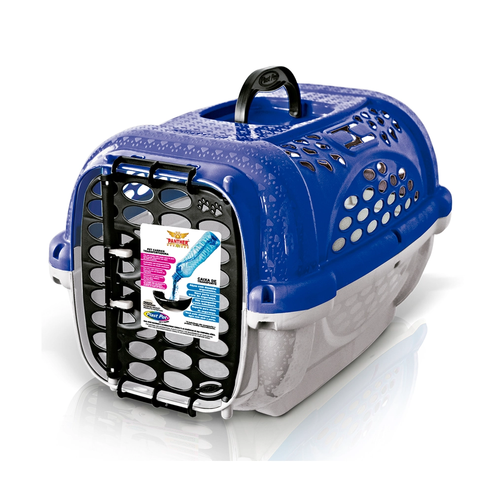 Caixa De Transporte Panther Azul Plast Pet Nâ 4