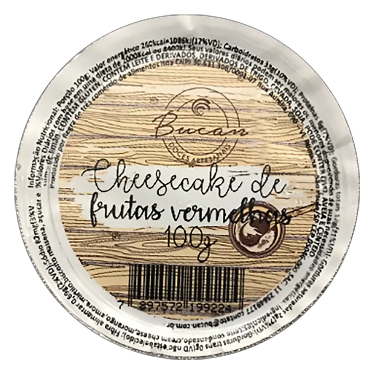 Cheesecake Frutas Vermelhas Bucan Pote 100g