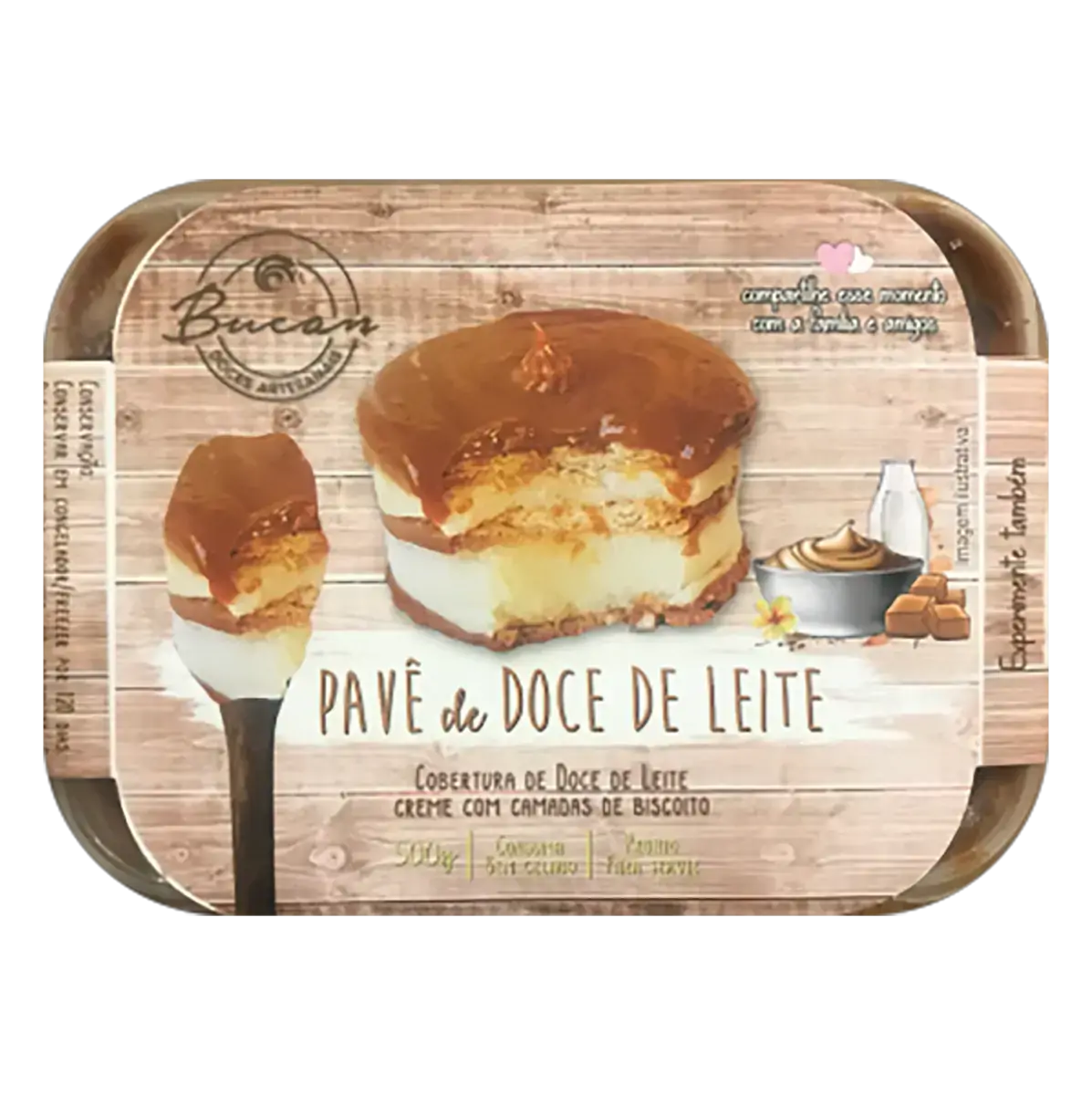 Pavê Cobertura Doce De Leite Bucan Pote 500g