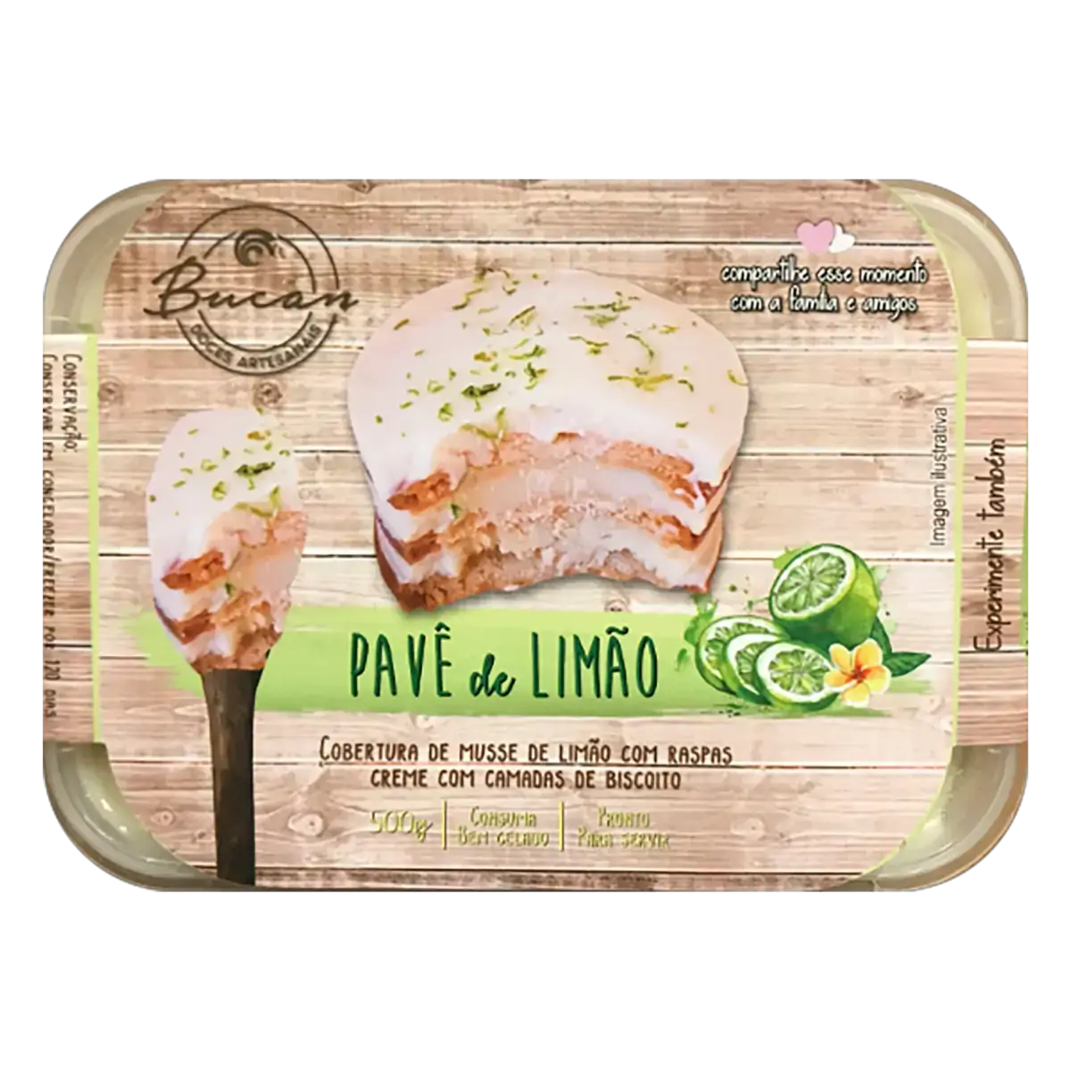 Pavê Cobertura Limão Bucan Pote 500g