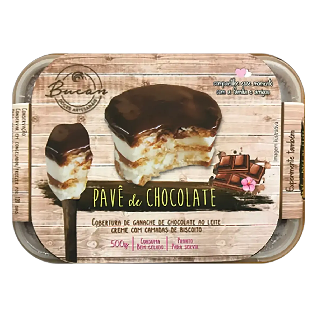 Pavê Cobertura Chocolate Bucan Pote 500g