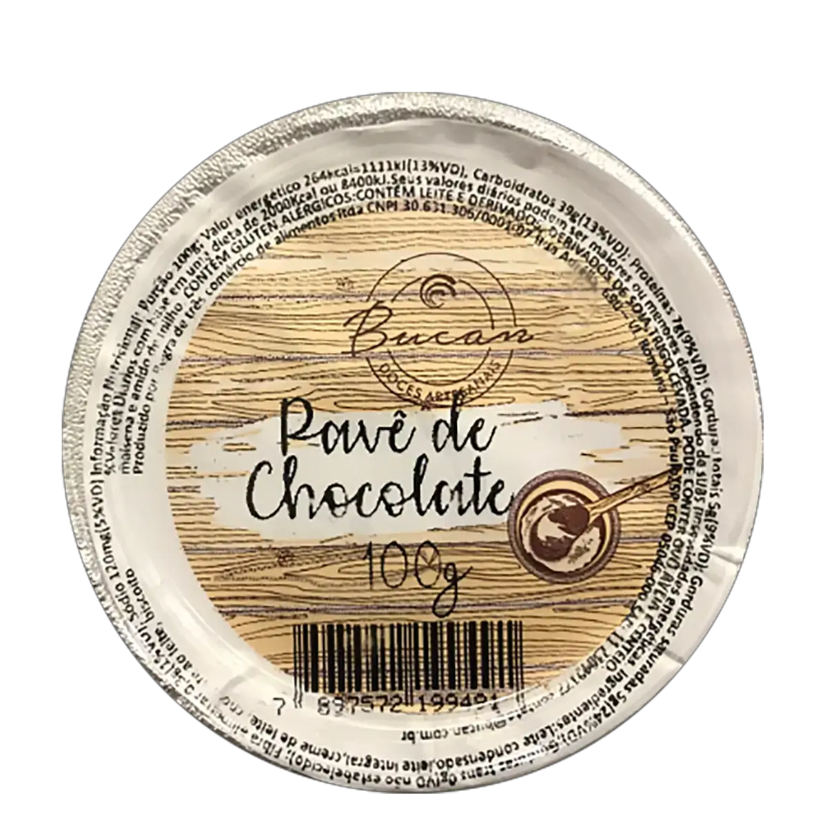 Pavê Cobertura Chocolate Bucan Pote 100g