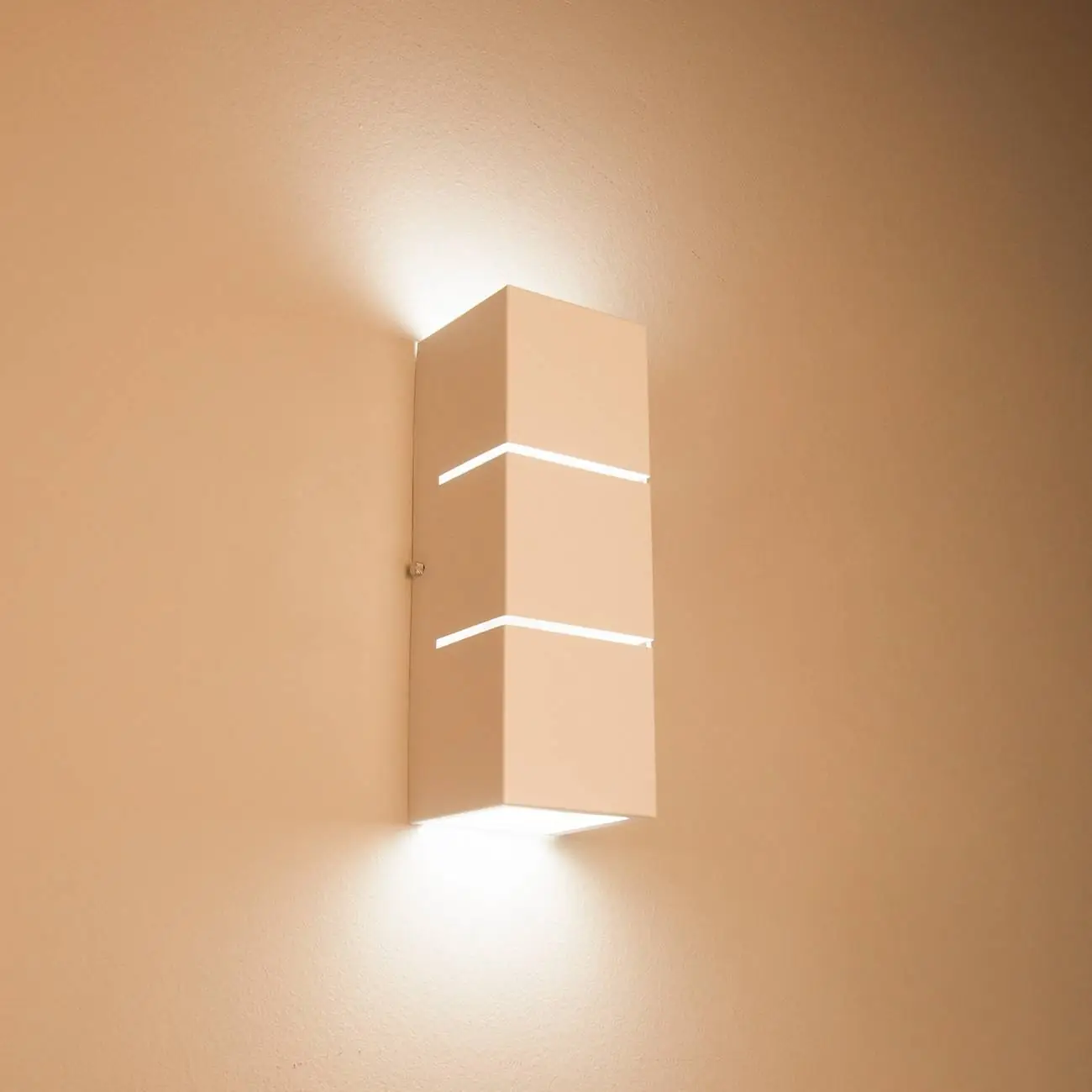 Arandela 2 Focos C/ Frisos E Fachos 30cm Externa E Interna Kit 03 Unidades Branca