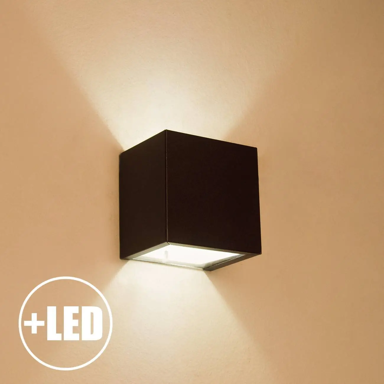 Arandela 2 Fachos Externa E Interna Alumínio + Lâmpada Led G9 5w 6000k Marrom
