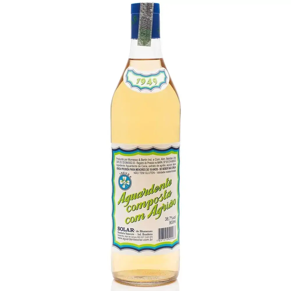 Aguardente Cachaça Solar Agrião 900ml