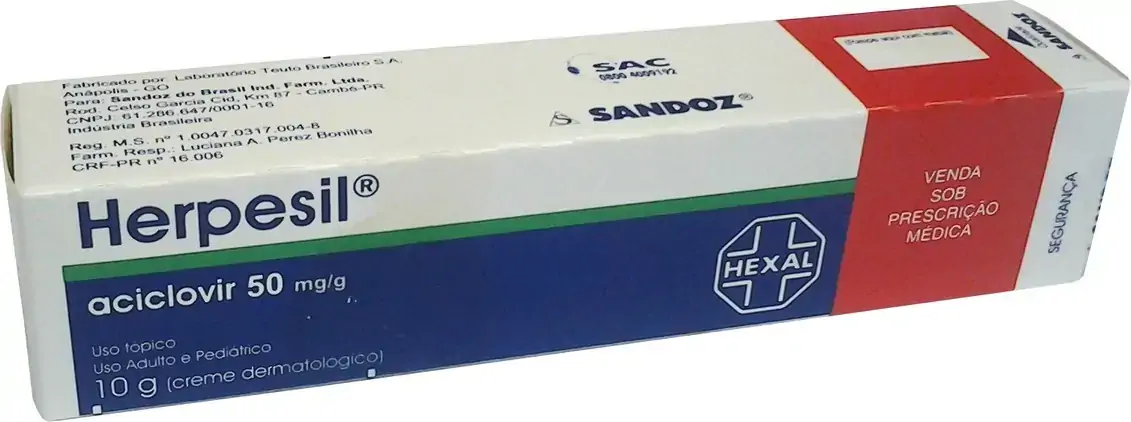Herpesil 50 Mg/g Creme Dermatológico Sandoz Similar
