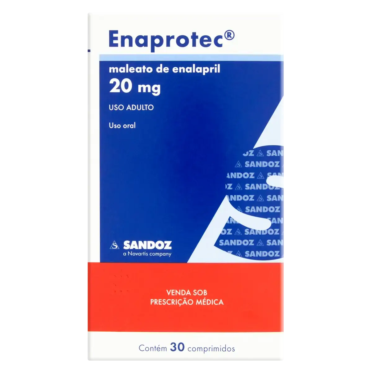 Enaprotec 20mg Sandoz Caixa 30 Comprimidos