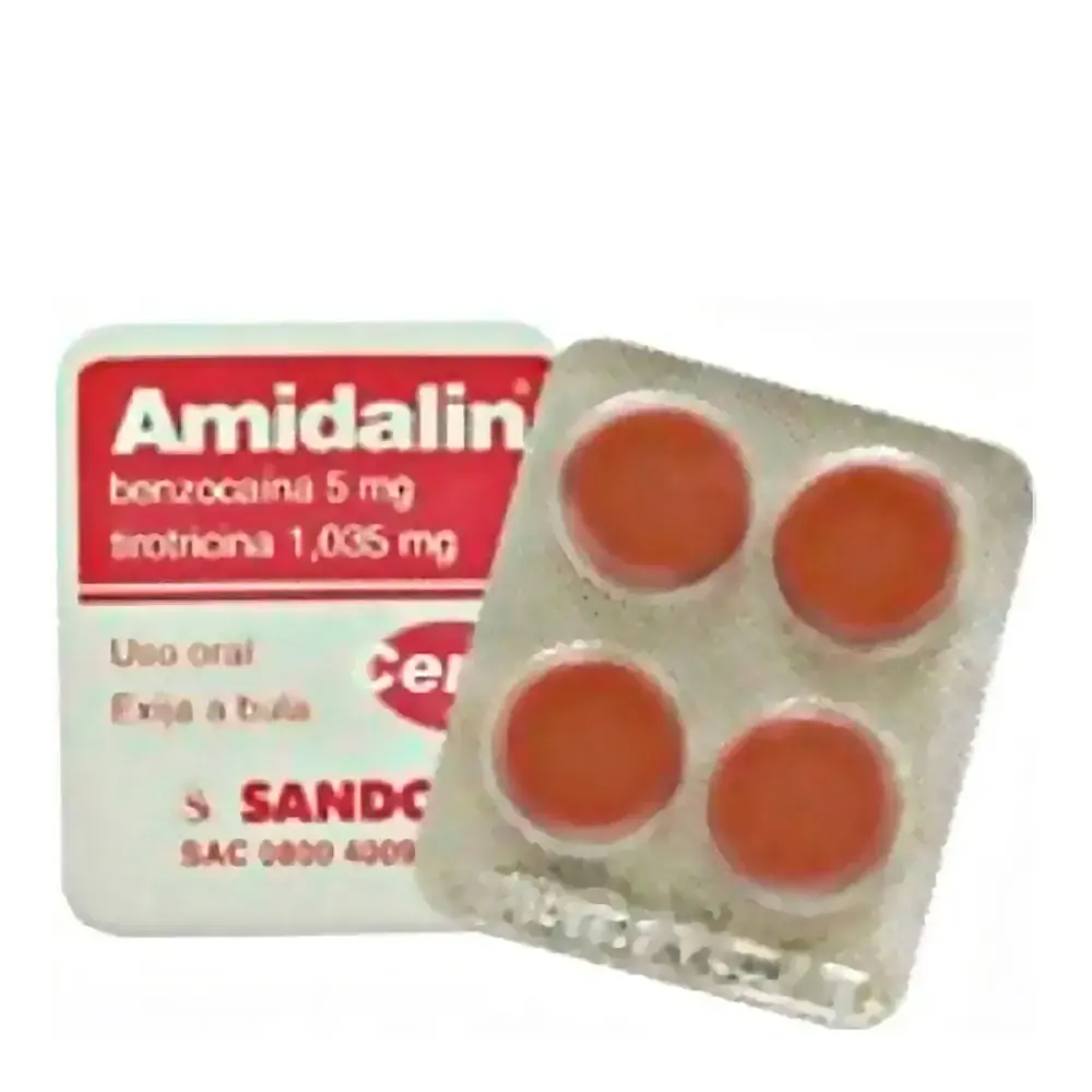 Amidalin Cereja 5 Mg 1,035 Mg 100 Pastilhas Sandoz