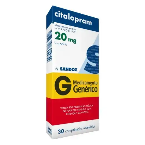 Citalopram 20mg Caixa 30 Comp Rev