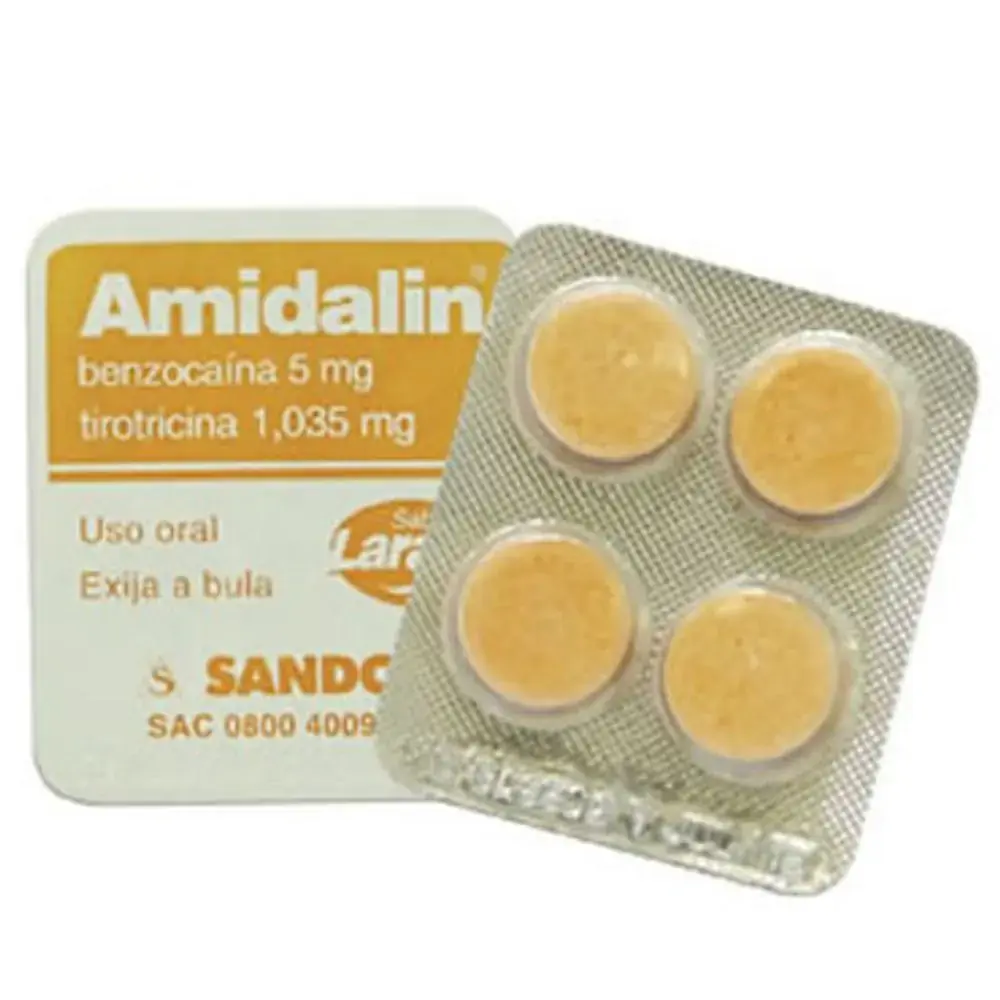 Amidalin Mel/limão 5 Mg 1,035 Mg 100 Pastilhas Sandoz