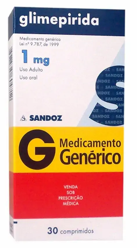 Glimepirida 1 Mg 30 Comprimidos Sandoz Genérico