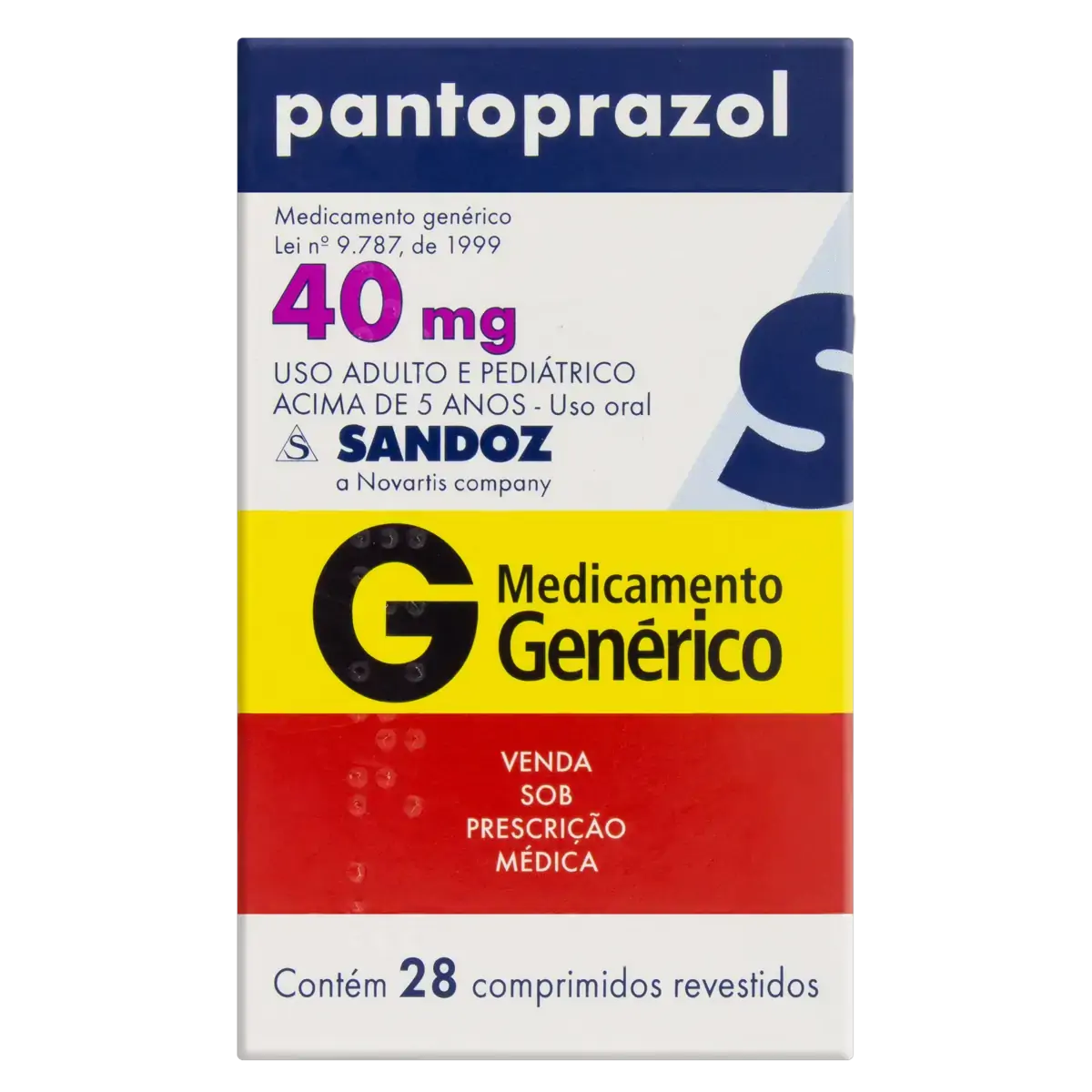 Pantoprazol 40mg Sandoz Caixa 28 Comprimidos Revestidos