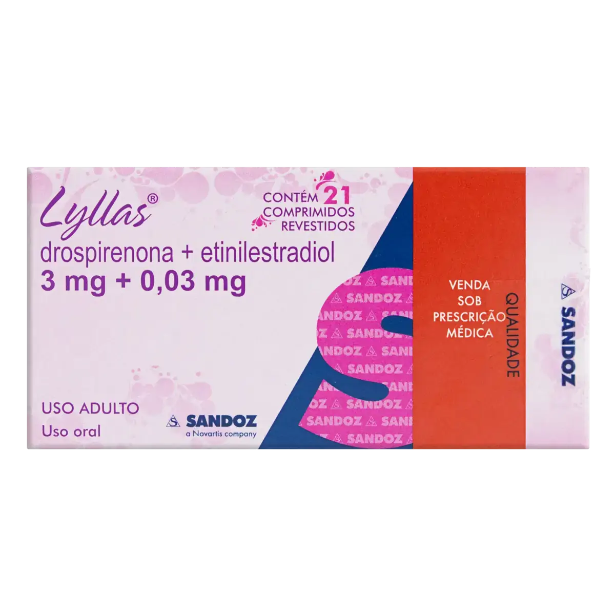 Lyllas Sandoz Caixa 21 Comprimidos Revestidos