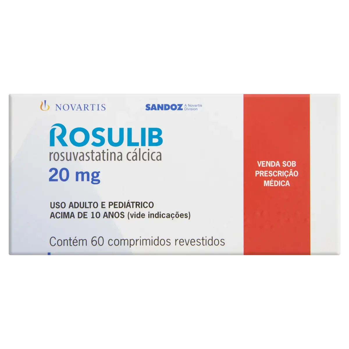 Rosulib 20mg Sandoz Caixa 60 Comprimidos Revestidos