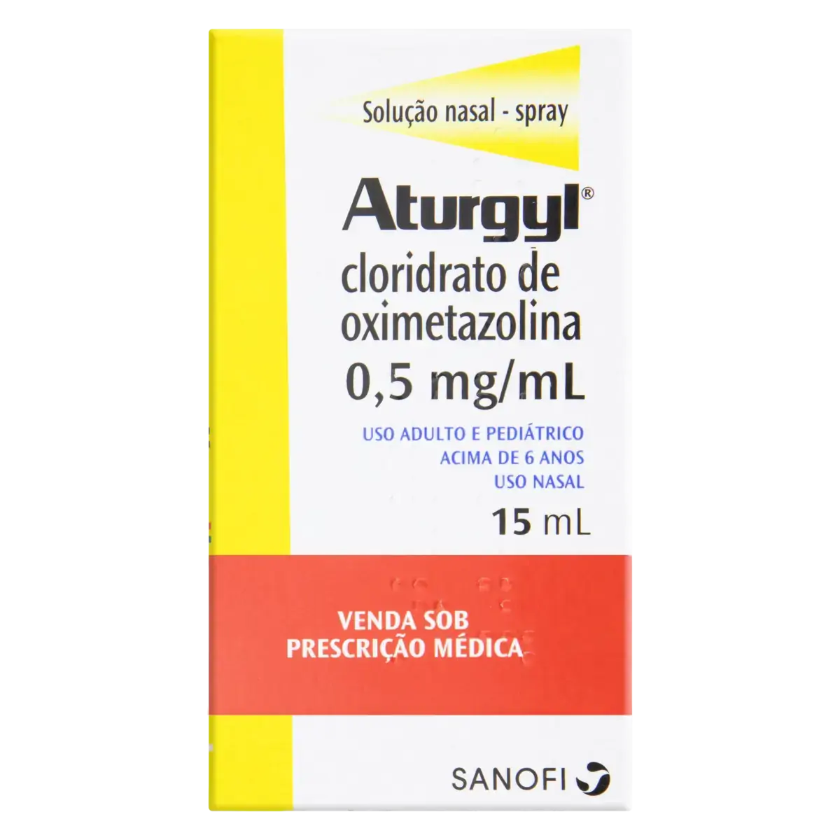 Aturgyl 0,5mg/ml Sanofi Caixa 15ml Solução Nasal