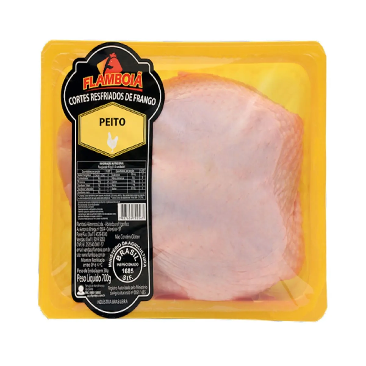 Peito de Frango com Osso Congelada Flamboia 700 g