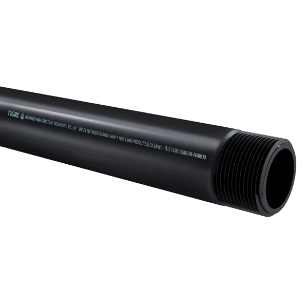 Eletroduto Rigído com Rosca PVC 1 1/2" Tigre