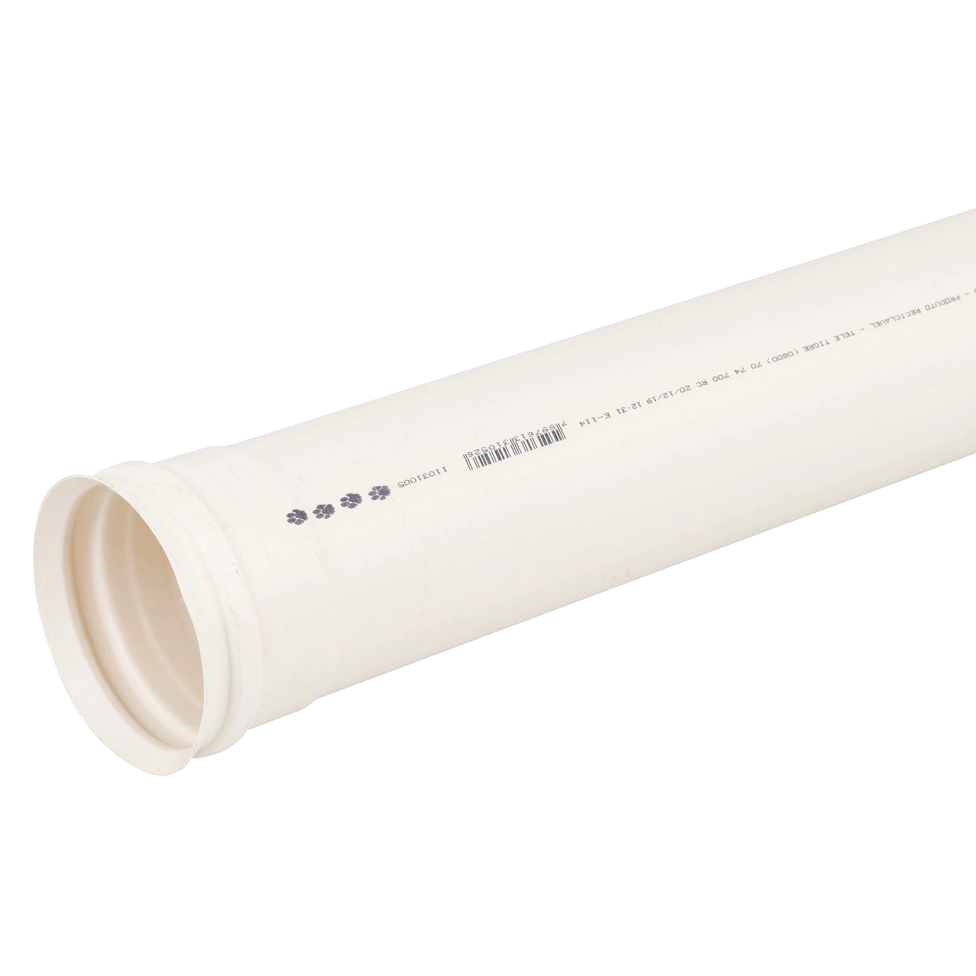 Tubo de Esgoto 100mm com 3 Metros Branco