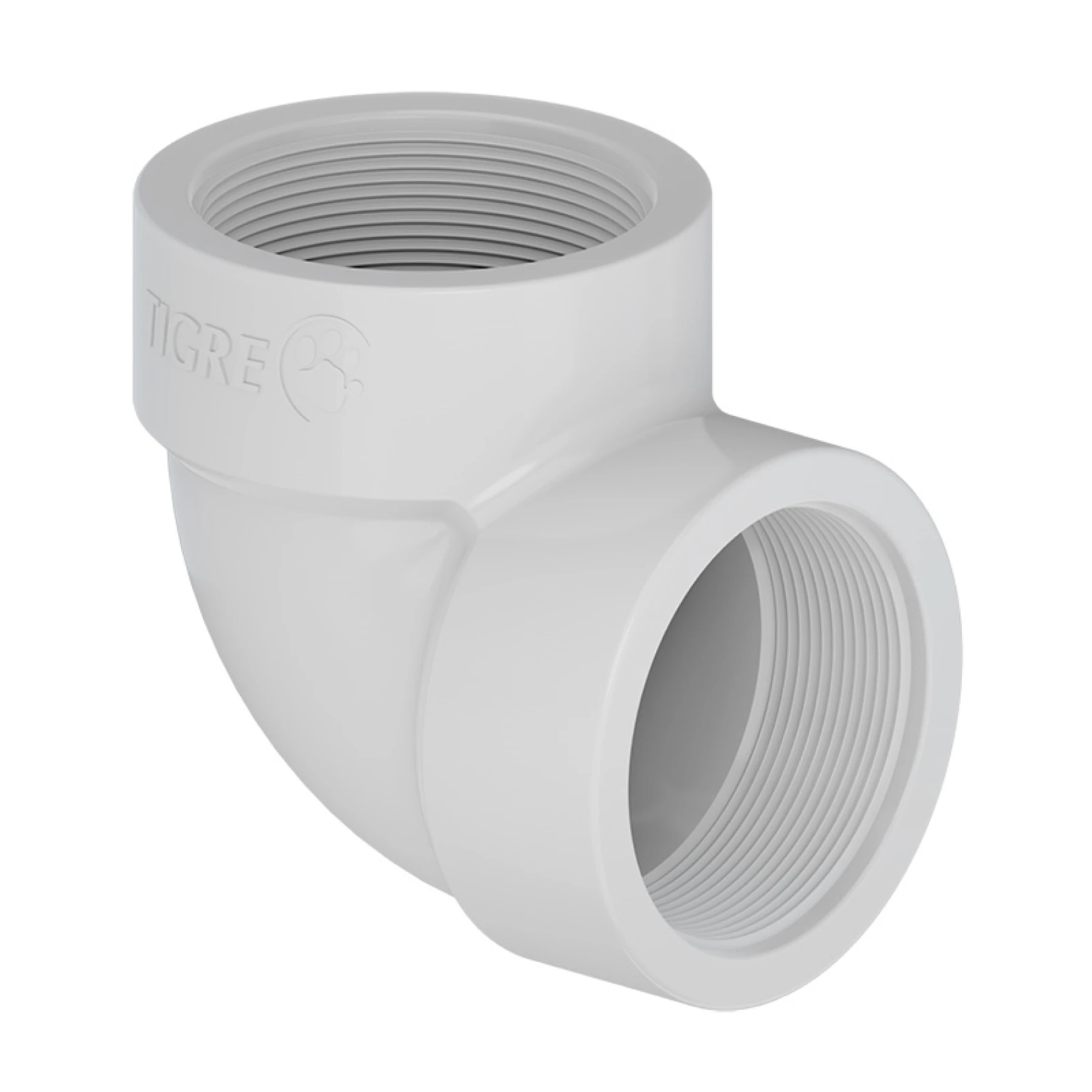 Joelho 90° PVC Branco Roscável 1.1/2" 50mm Tigre