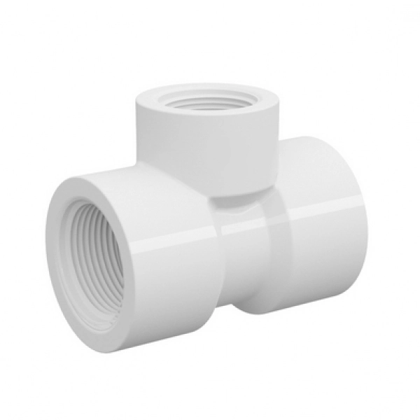 Tê de Redução PVC Branco Roscável 1x3/4" 32x25mm Tigre