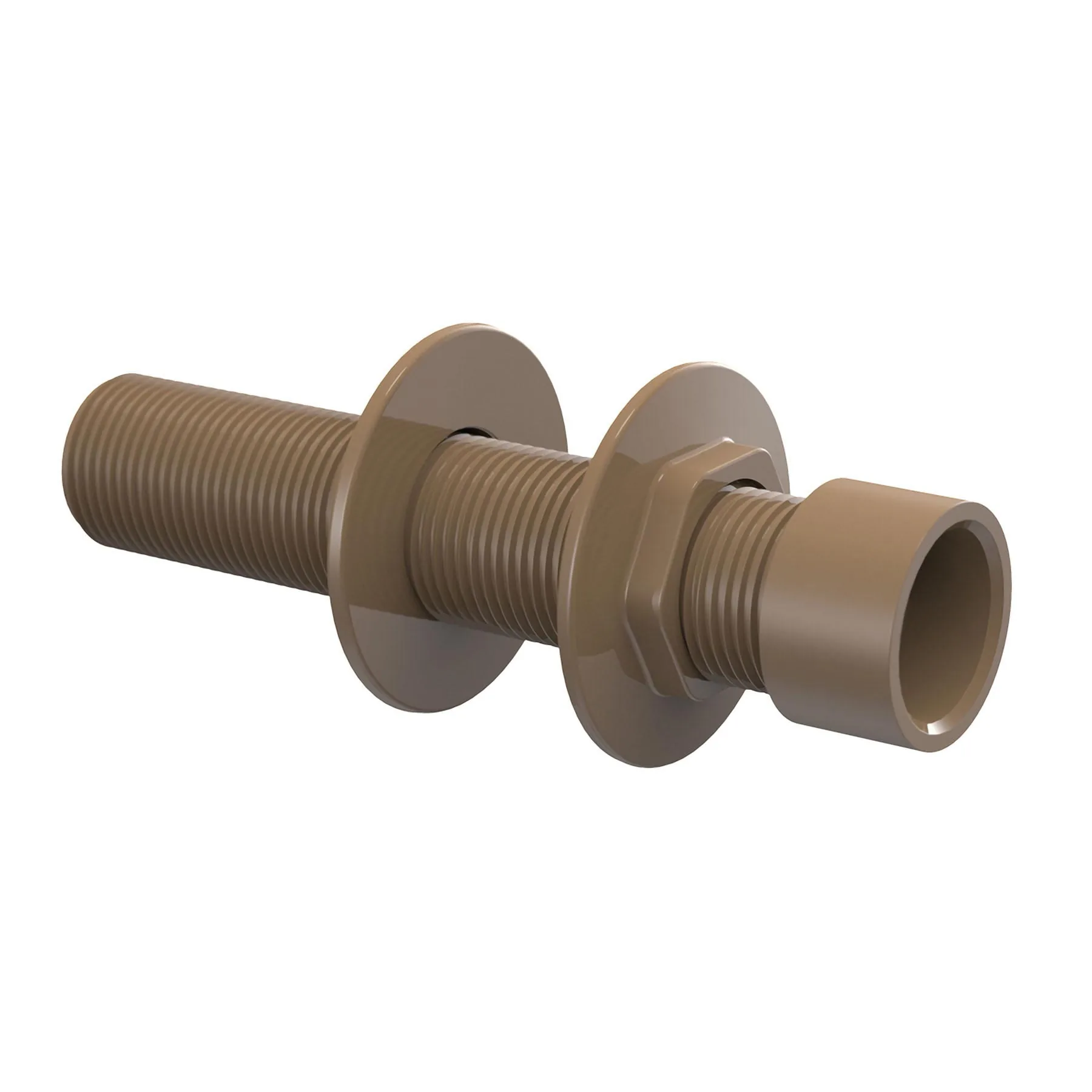 Adaptador com Flange Marrom PVC Roscável e Soldável 60mm ou 2" Tigre