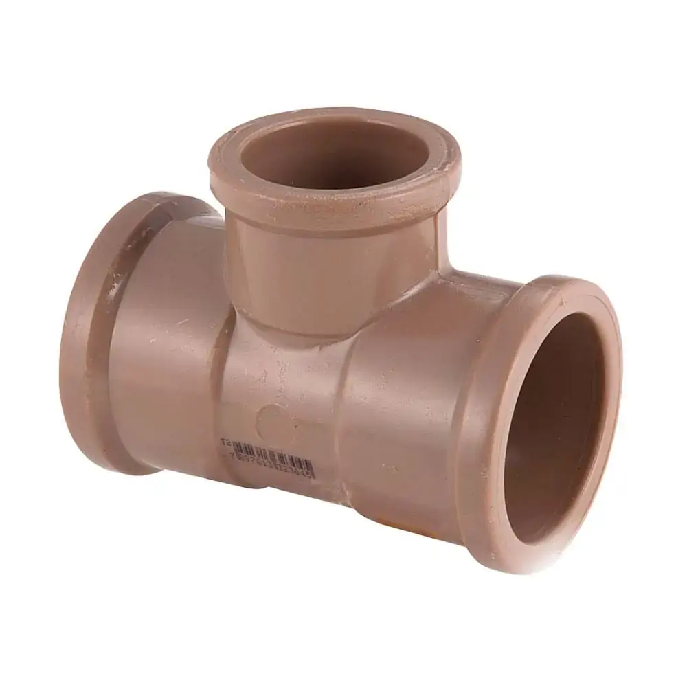 Tê de Redução 90° Soldável 40x32mm Marrom