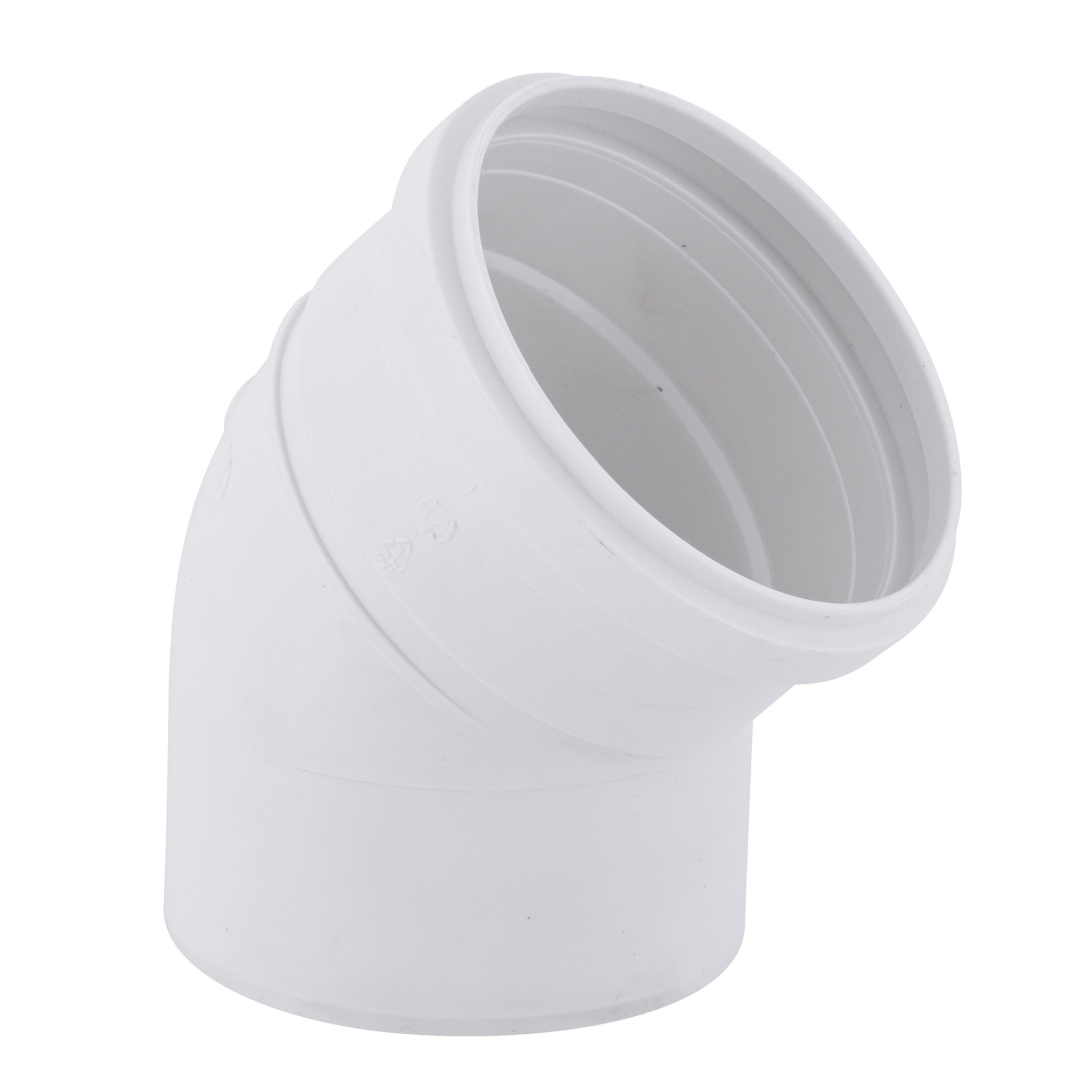 Joelho 45° para Esgoto 100mm Branco