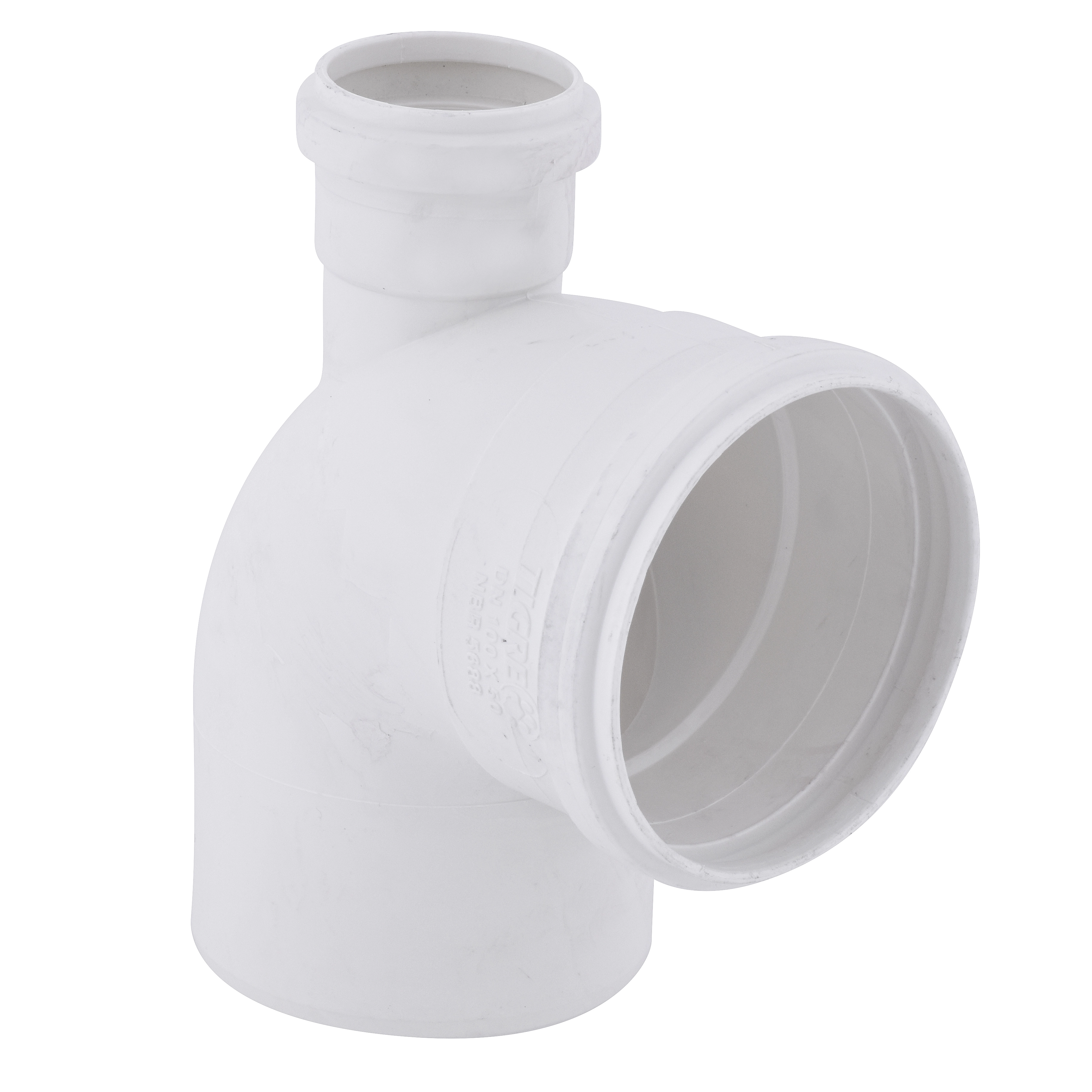 Joelho 90° com Visita para Esgoto 100x50mm Branco