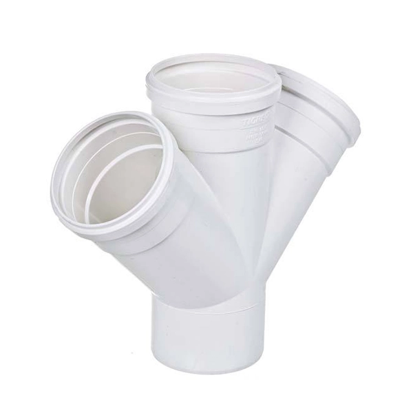 Junção Dupla PVC para Esgoto 75mm ou 3" Tigre