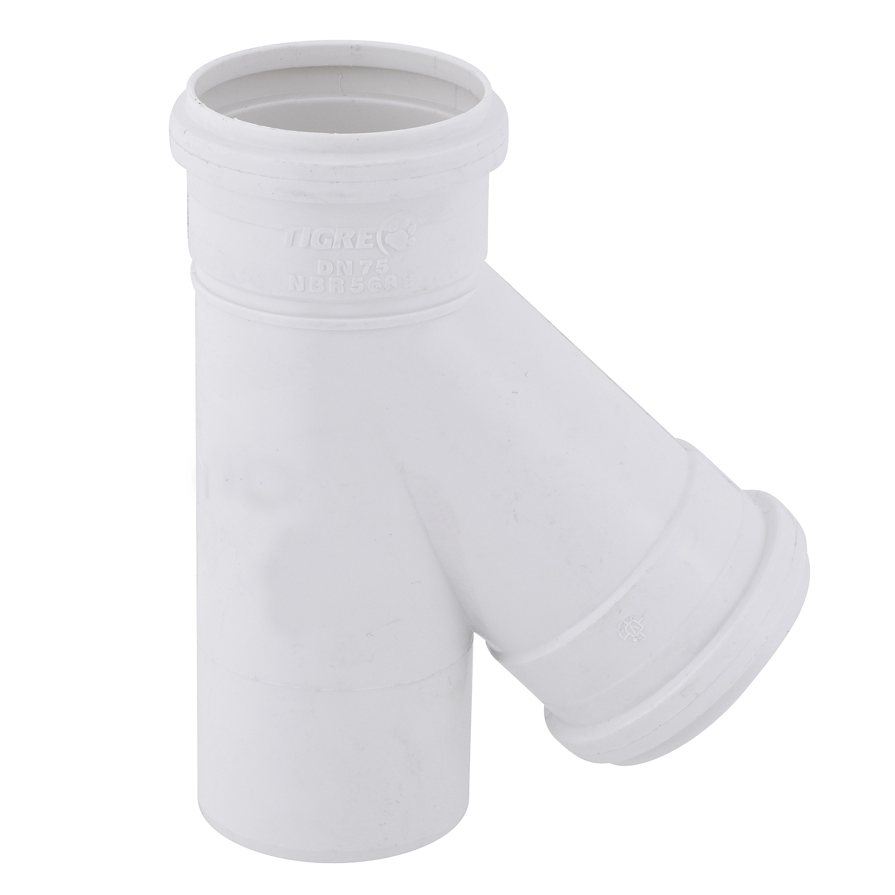 Junção Invertida PVC para Esgoto 75mm ou 3" Tigre