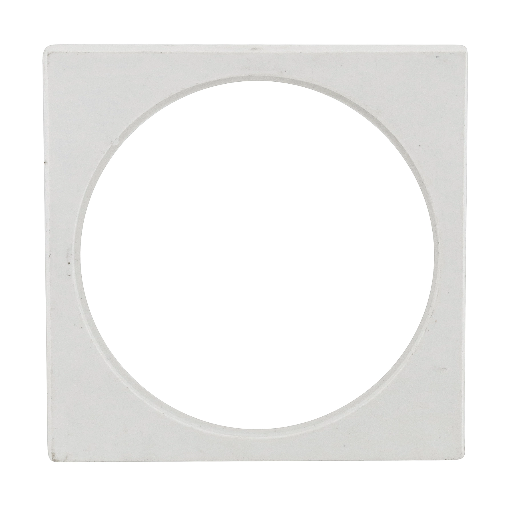 Porta Grelha Quadrado para Grelha Redonda 100mm Branco