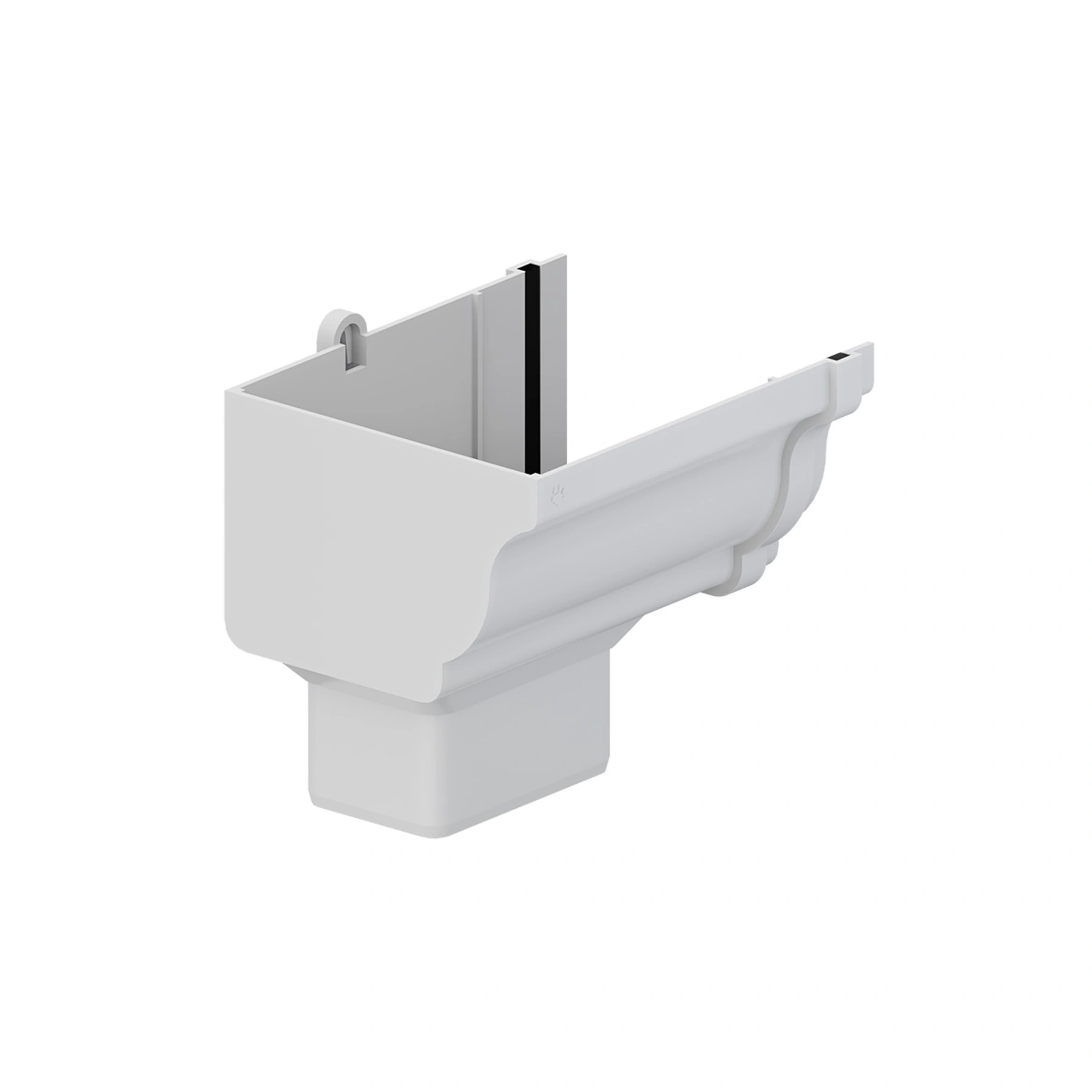 Bocal para Calha Retangular Esquerdo em PVC 13,3x17,7cm Aquapluv Style Tigre