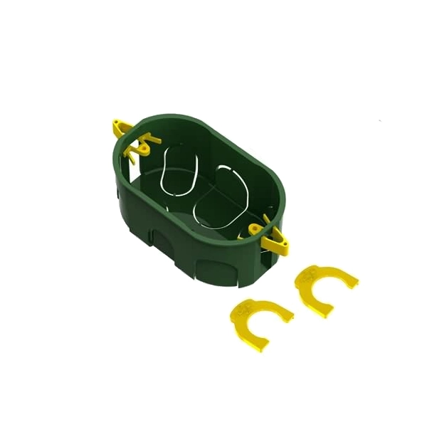 Caixa de Luz Oval de Embutir em Pvc Dryfix Eletroduto 4x2 Verde