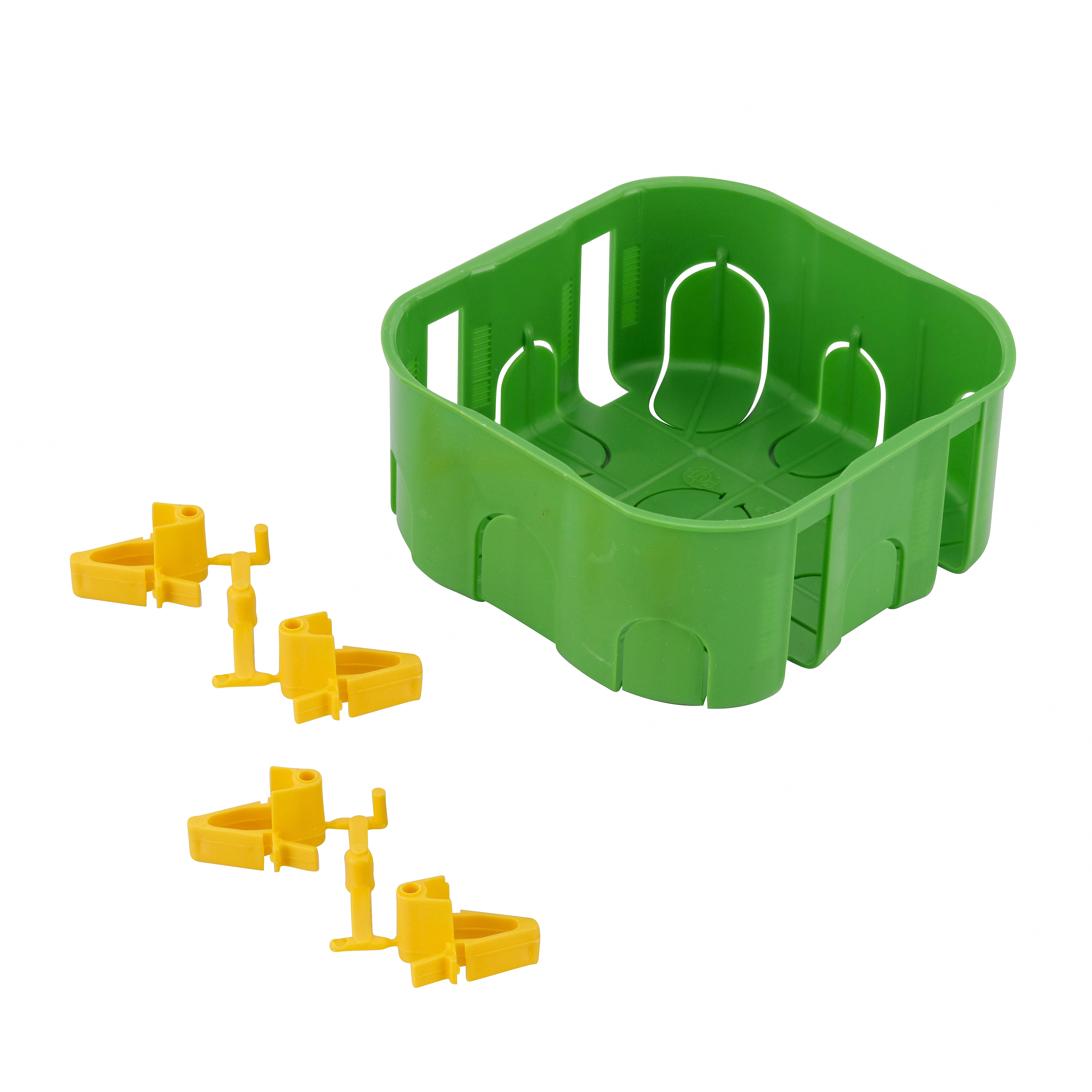 Caixa de Luz Oval de Embutir em Pvc Dryfix Eletroduto 4x4´´ Verde