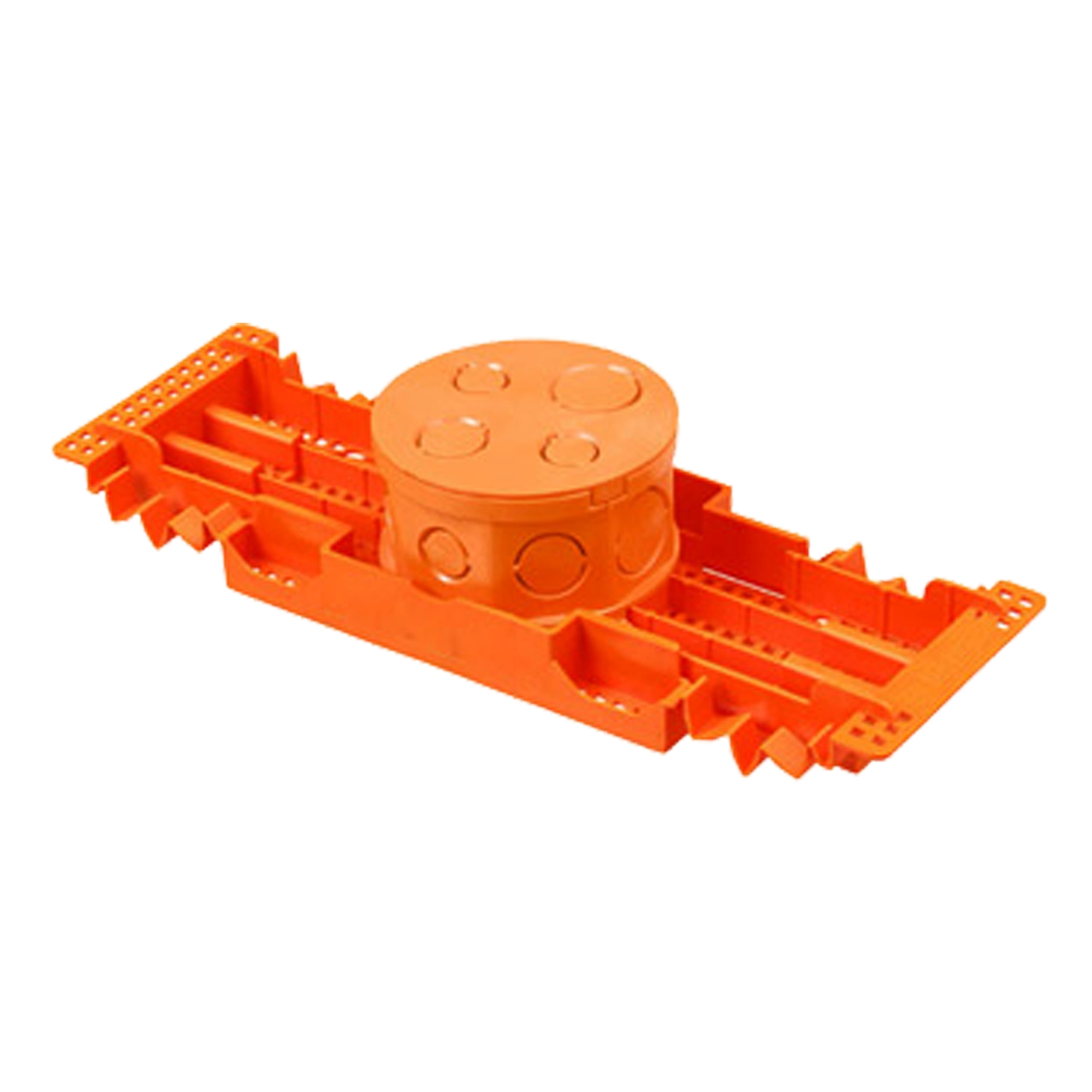 Caixa de Luz Octogonal em Pvc Fundo Móvel com Suporte para Lajota 4x4´´ Laranja