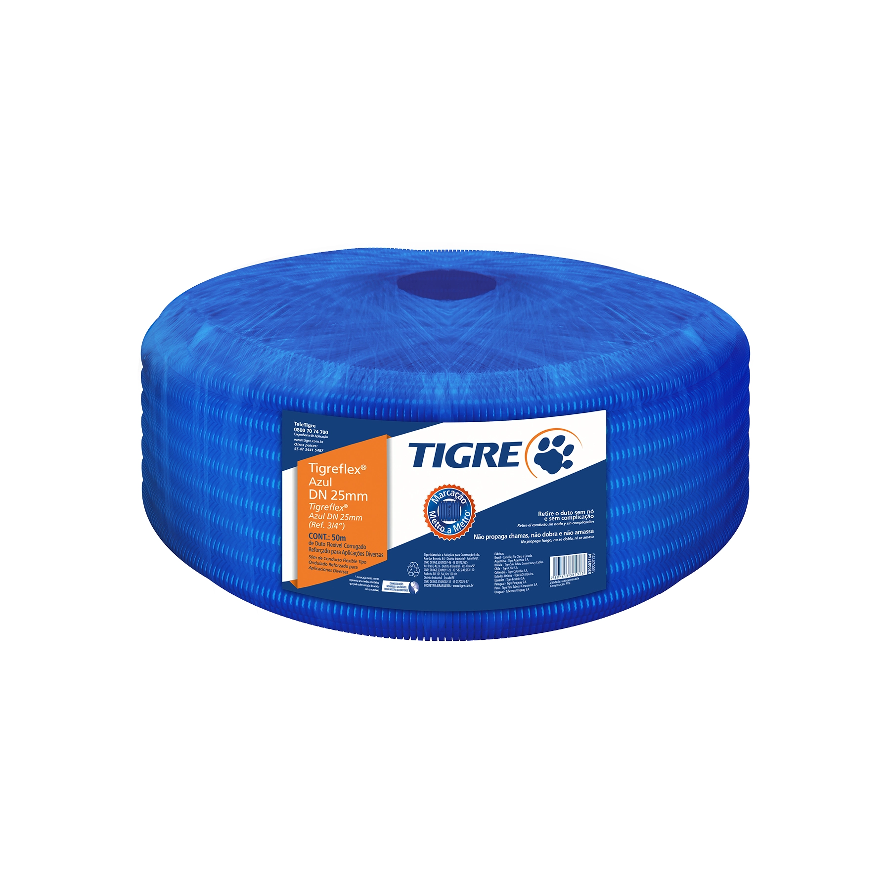Eletroduto Corrugado Telecom PVC TFLEX 32mm 25metros Tigre