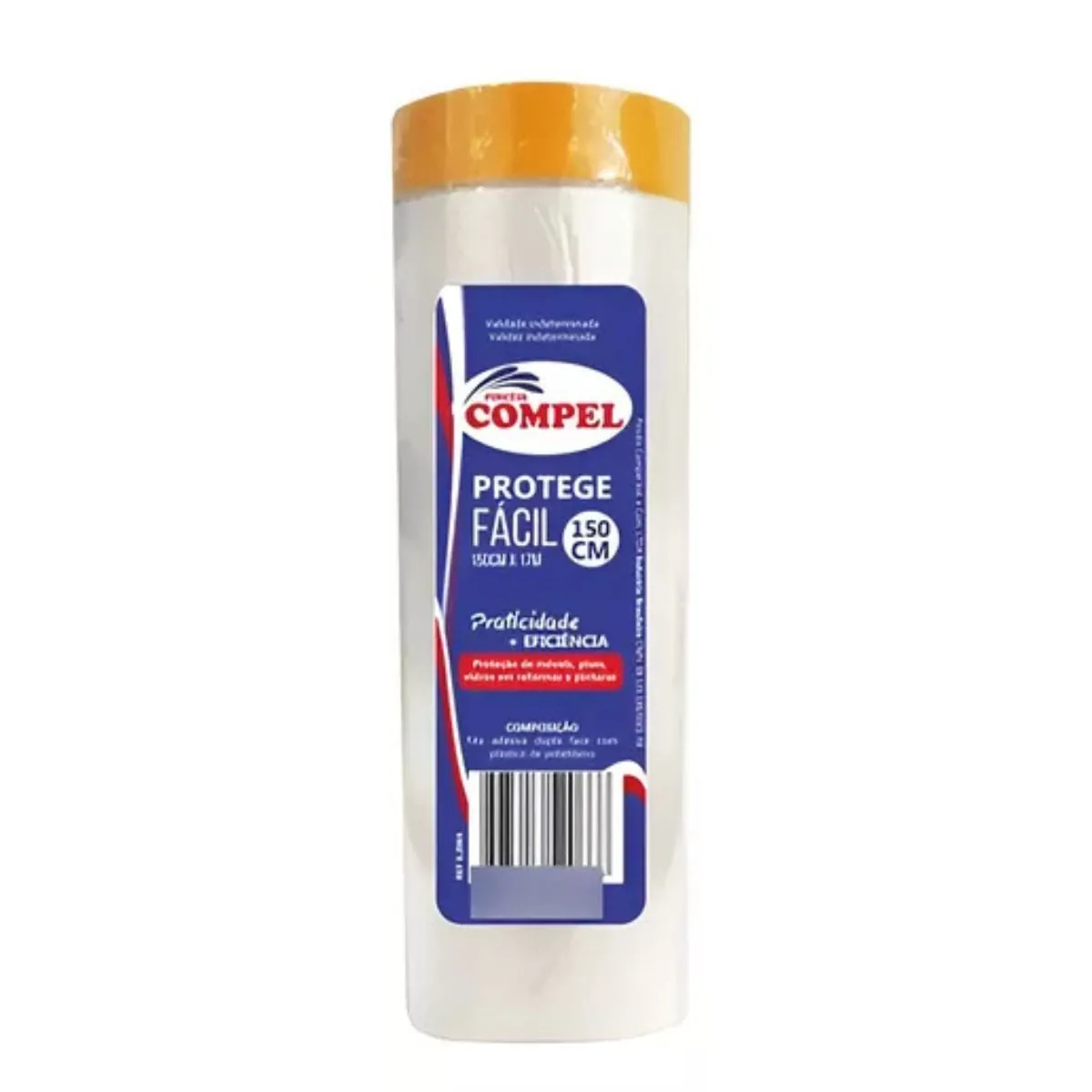 Protege Fácil 150cmx17mt Plástico Filme Fita Adesiva Pintura