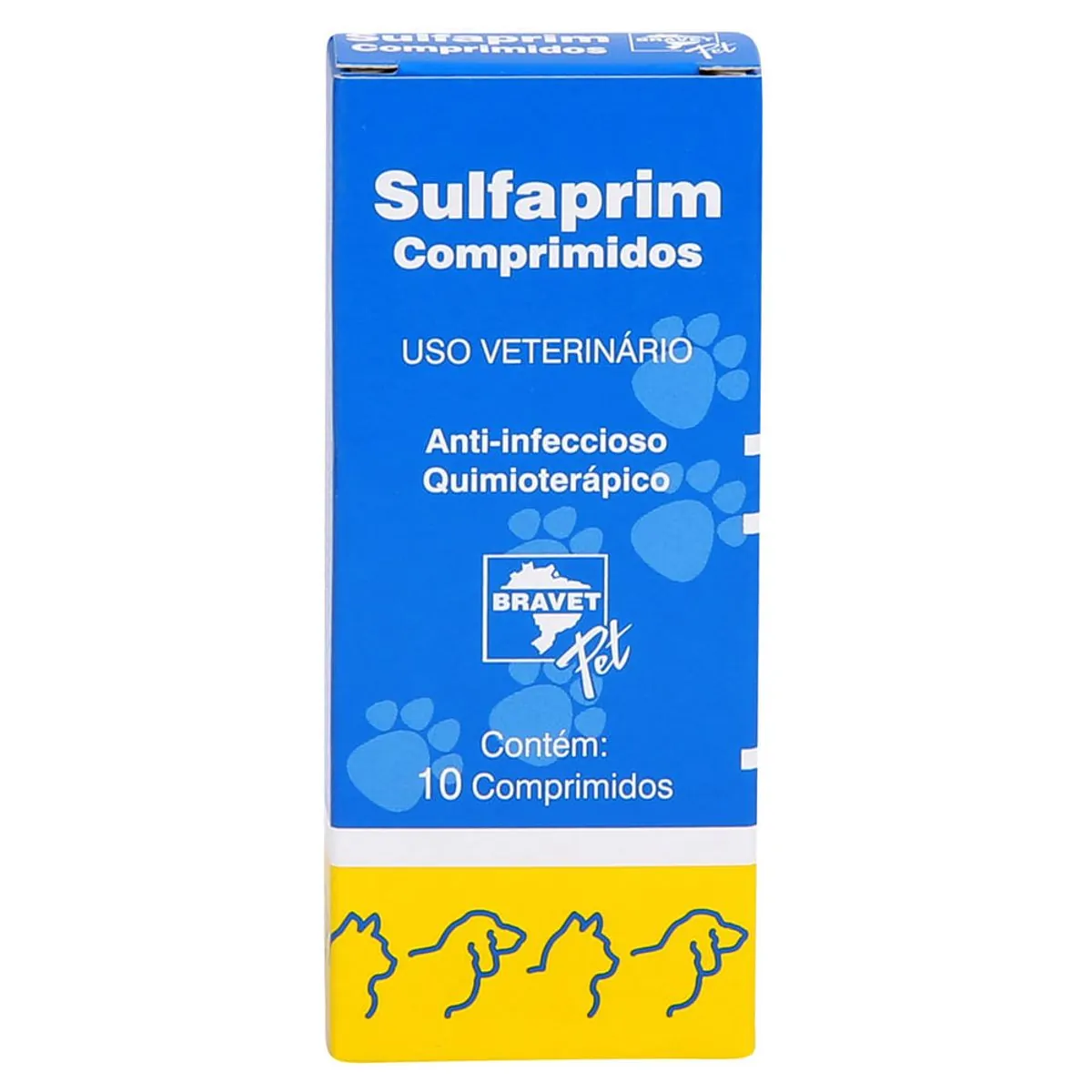 Sulfaprim Anti Infeccioso Bravet Pet Com 10 Comprimidos