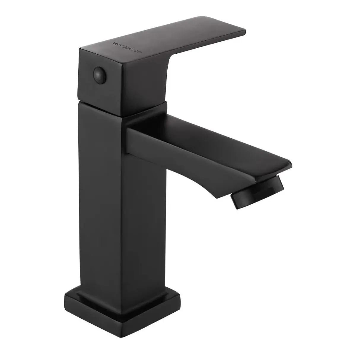 Conjunto 2 Torneira Banheiro Quadrado Luxo Moderna Preto Black