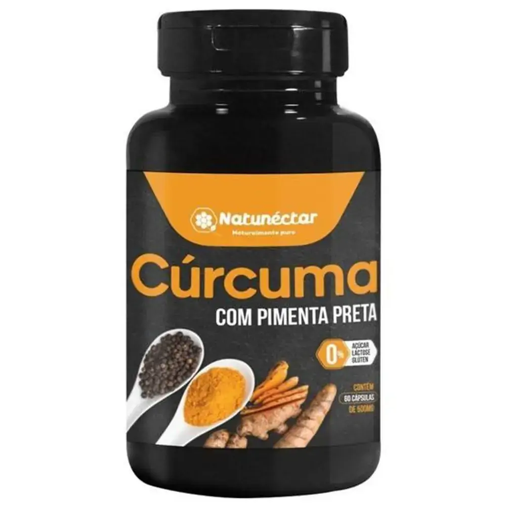 Cúrcuma C/Pimenta Preta 500MG c/60 Cápsulas - Natunéctar