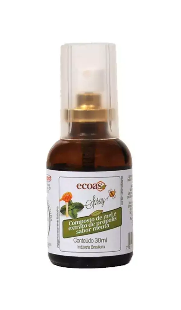 Spray Composto de Mel E Extrato de Propolis Sabor Menta Ecoas 30ml