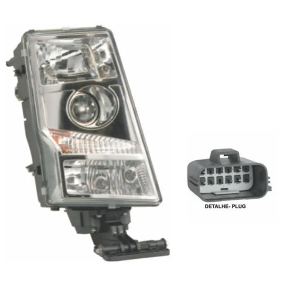 Farol Principal Lado Direito Conector Retangular - ORGUS FV164LD
