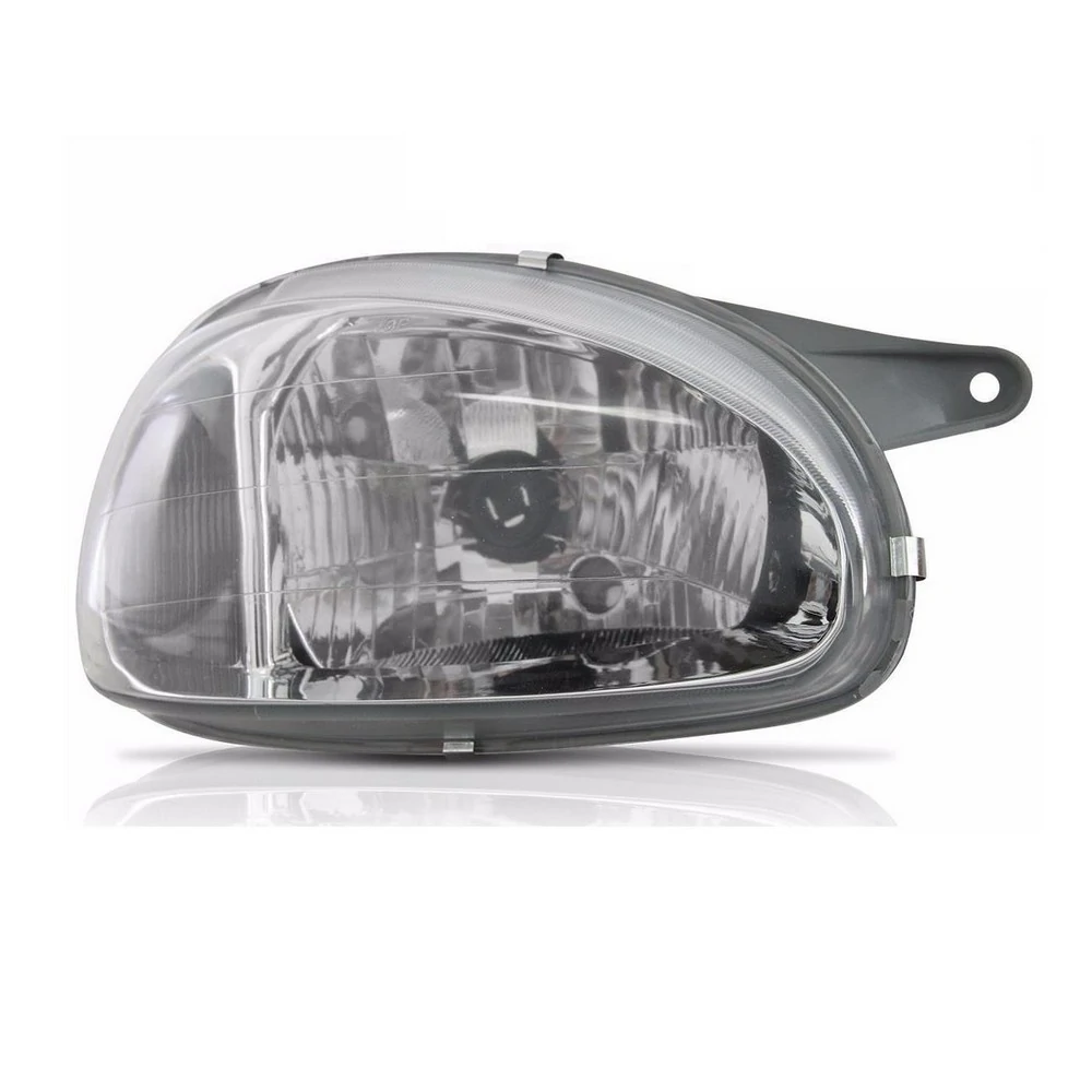 Farol Principal Lado Direito Carcaça Cinza Pisca Cristal H4 - ORGUS FG351LD