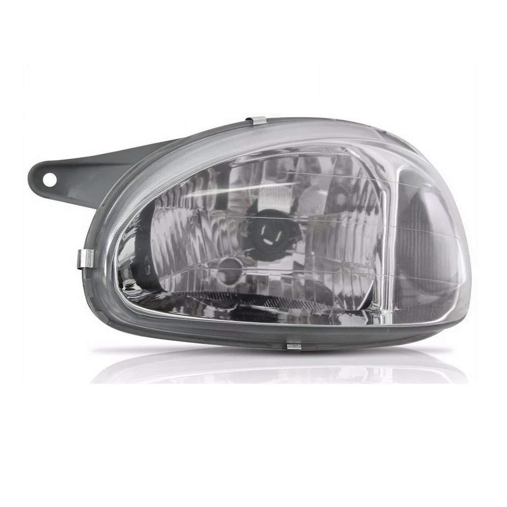Farol Principal Lado Esquerdo Carcaça Cinza Pisca Cristal H4 - ORGUS FG351LE