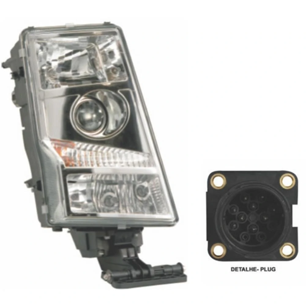 Farol Principal Lado Direito Conector Redondo - ORGUS FV141LD