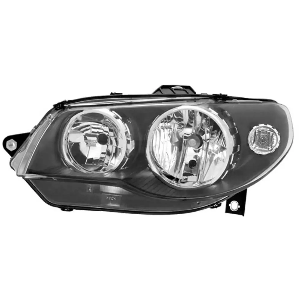 Farol Principal Lado Esquerdo Máscara Negra Aro Cromado H7/H7 - ORGUS FF457LE