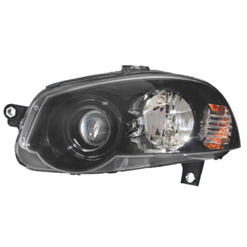 Farol Principal Lado Esquerdo Máscara Cromada Aro Preto - ORGUS FF554LE